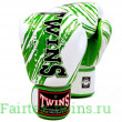 Боксерские перчатки TWINS FBGVL3-TW2 WHITE-GREEN 10 oz