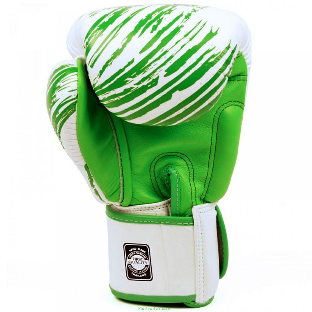 Боксерские перчатки TWINS FBGVL3-TW2 WHITE-GREEN 12 oz