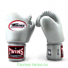 Боксерские перчатки Twins Special BGVL3 silver 16 oz