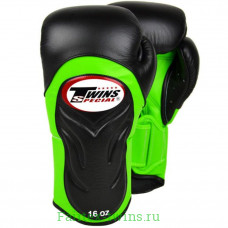 Боксерские перчатки Twins Special BGVL6 green black 10 oz Боксерские перчатки Twins Special BGVL6 green black 10 oz