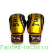 Боксерские перчатки Twins Special FBGV-TW4 Gold Black 10 oz