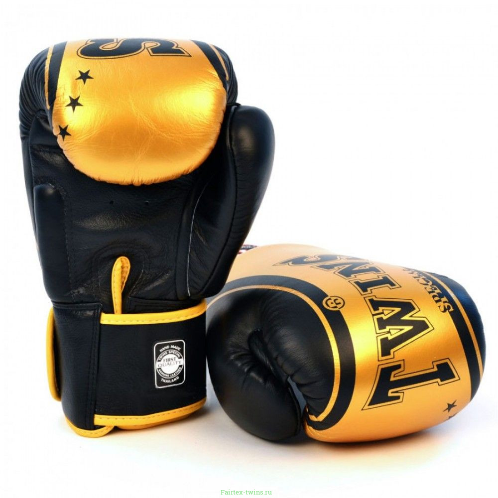 Боксерские перчатки Twins Special FBGV-TW4 Gold Black 16 oz