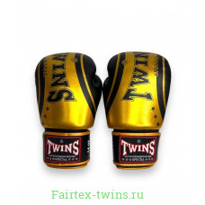 Боксерские перчатки Twins Special FBGV-TW4 Gold Black 16 oz