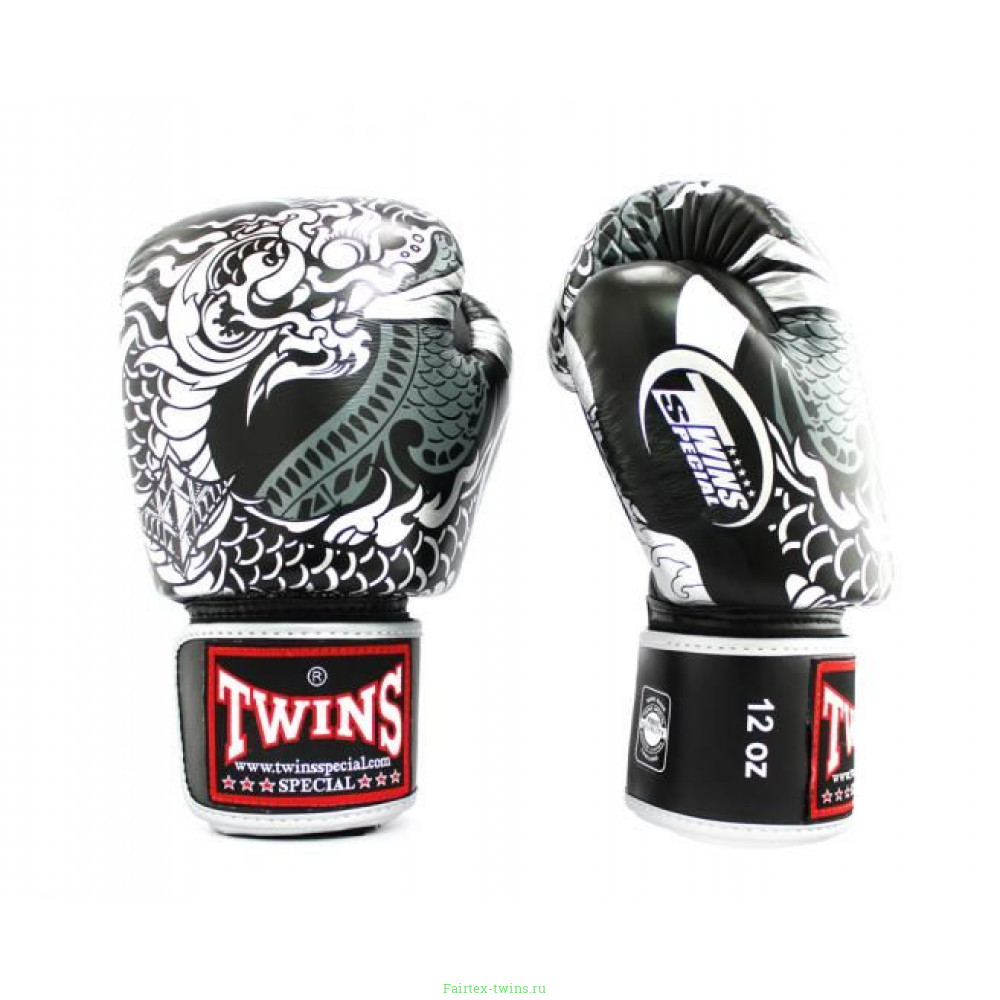 Боксерские перчатки Twins Special FBGVL3-52 Dragon black 12 oz