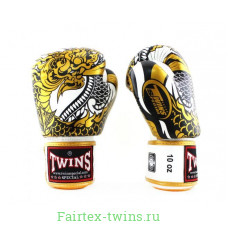 Боксерские перчатки Twins Special FBGVL3-52 Dragon white gold 16 oz Боксерские перчатки Twins Special FBGVL3-52 Dragon white gold 16 oz