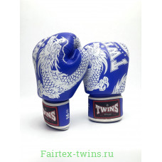Боксерские перчатки TWINS Special FBGVL3-49 blue-white 10 oz
