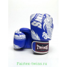 Боксерские перчатки TWINS Special FBGVL3-49 blue-white 16 oz
