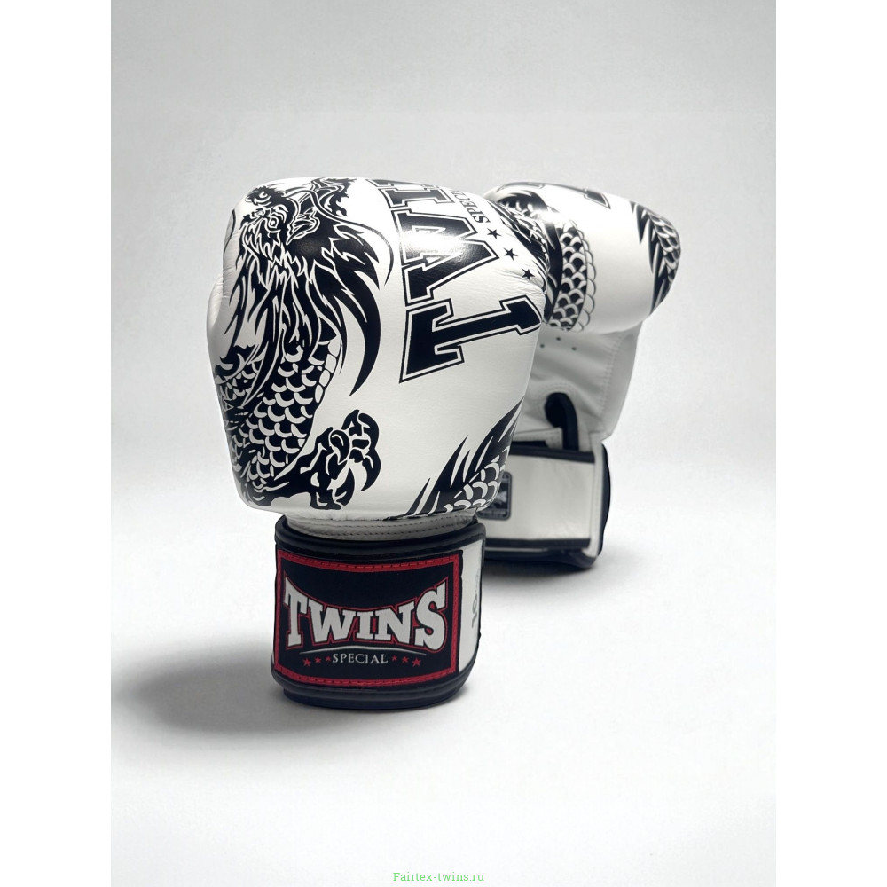 Боксерские перчатки TWINS Special FBGVL3-49 white black 16 oz