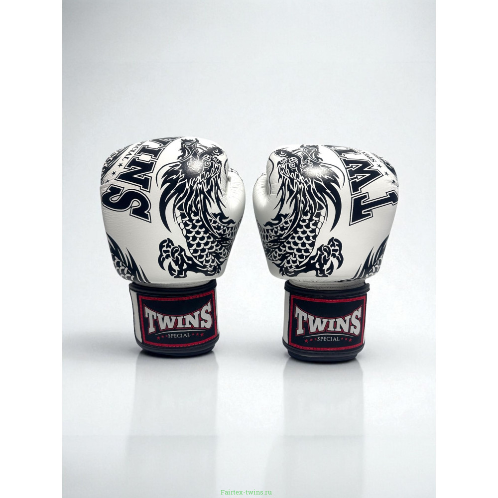 Боксерские перчатки TWINS Special FBGVL3-49 white black 16 oz