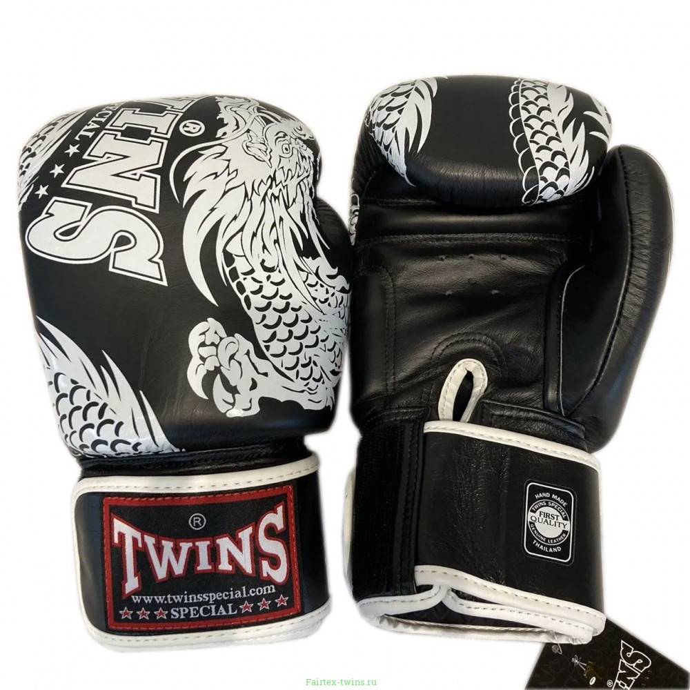 Боксерские перчатки TWINS Special FBGVL3-49 black white 12 oz