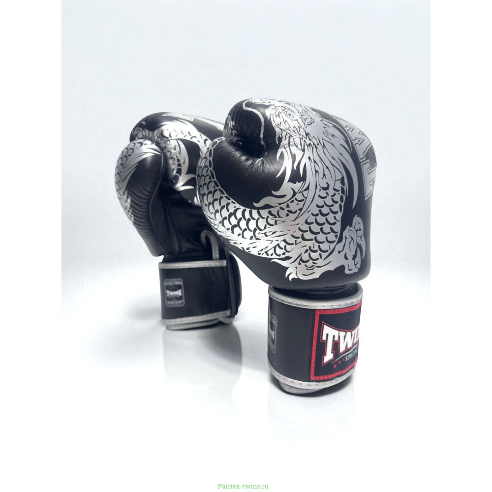Боксерские перчатки TWINS Special FBGVL3-49 black-silver 12 oz