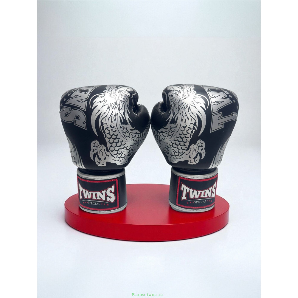 Боксерские перчатки TWINS Special FBGVL3-49 black-silver 12 oz