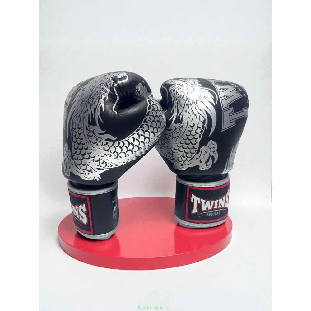 Боксерские перчатки TWINS Special FBGVL3-49 black-silver 12 oz