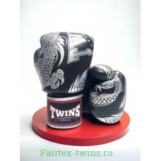 Боксерские перчатки TWINS Special FBGVL3-49 black-silver 12 oz