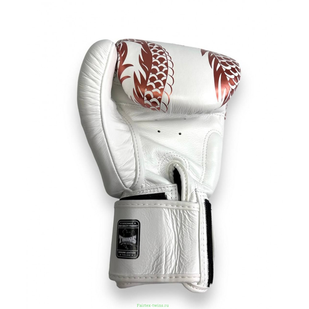 Боксерские перчатки TWINS Special FBGVL3-49 white brown 12 oz