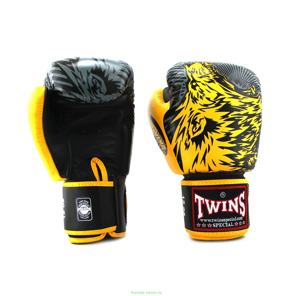 Боксерские перчатки Twins Special FBGVL50 yellow 12 oz