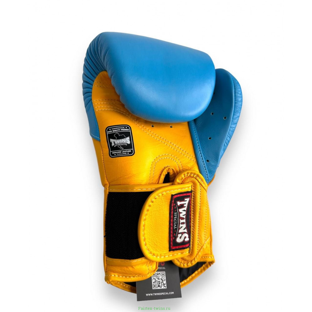 Боксерские ператки Twins Special BGVL6 yellow light blue 10 oz
