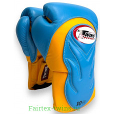 Боксерские ператки Twins Special BGVL6 yellow light blue 16 oz