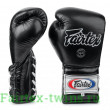 Боксерские перчатки на шнурке Fairtex BGL7 black 12 oz