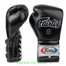 Боксерские перчатки на шнурке Fairtex BGL7 black 12 oz