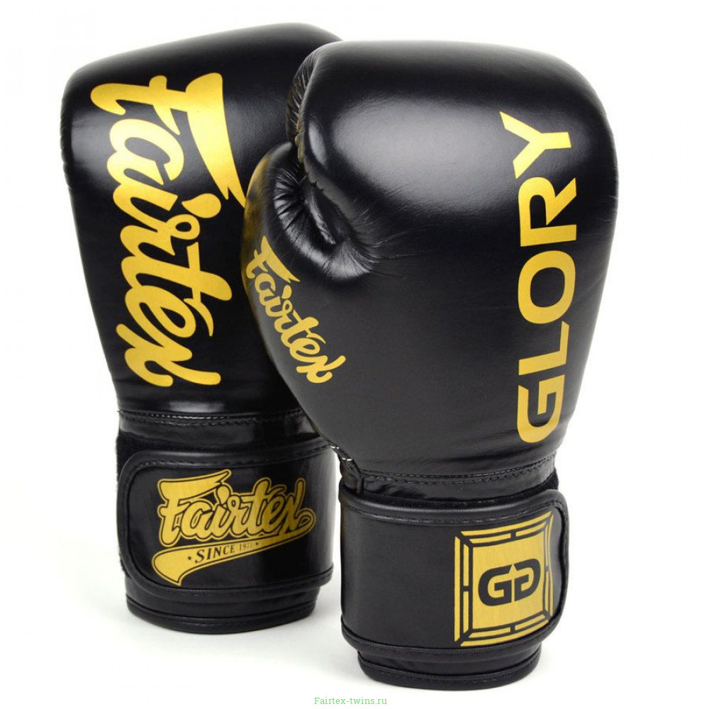 Боксерские перчатки турнира Glory Fairtex BGVG1 black 14 oz