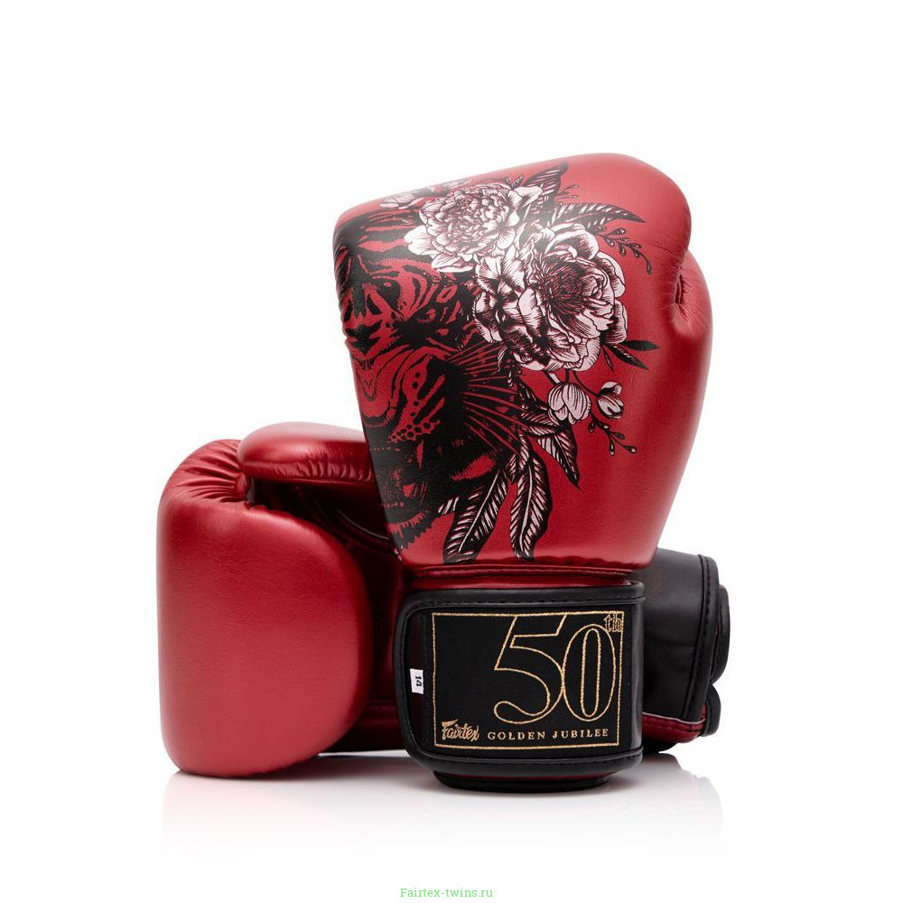 Боксерские премиальные перчатки Fairtex GOLDEN JUBILEE 14 oz