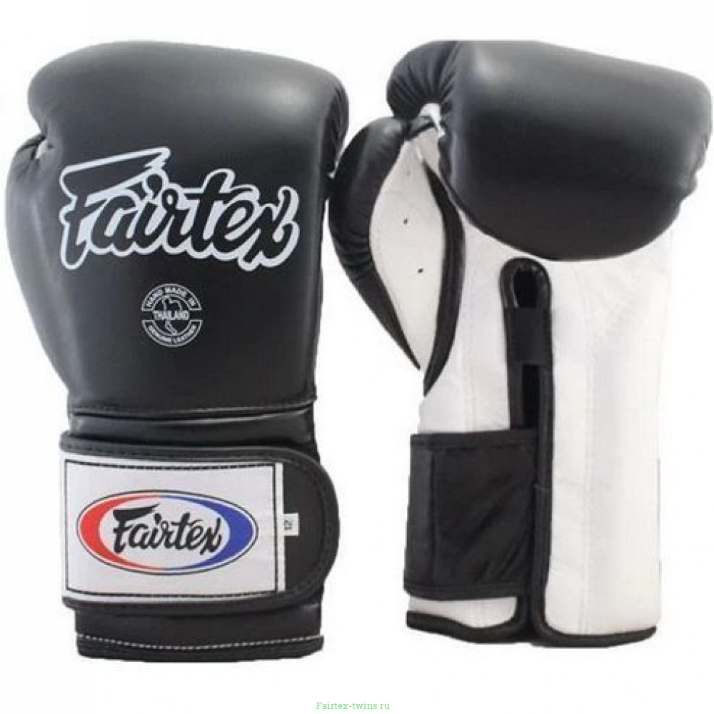 Боксерские перчатки Fairtex BGV9 black white 12 oz