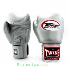 Боксерские перчатки Twins Special BGVL3 silver 10 oz Боксерские перчатки Twins Special BGVL3 silver 10 oz