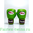 Боксерские перчатки Twins Special BGVL3 green neon 12 oz