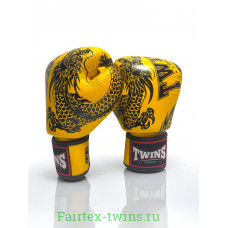 Боксерские перчатки Twins Special FBGVL3-49 yellow black 10 oz
