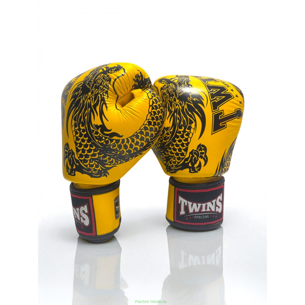 Боксерские перчатки Twins Special FBGVL3-49 yellow black 12 oz