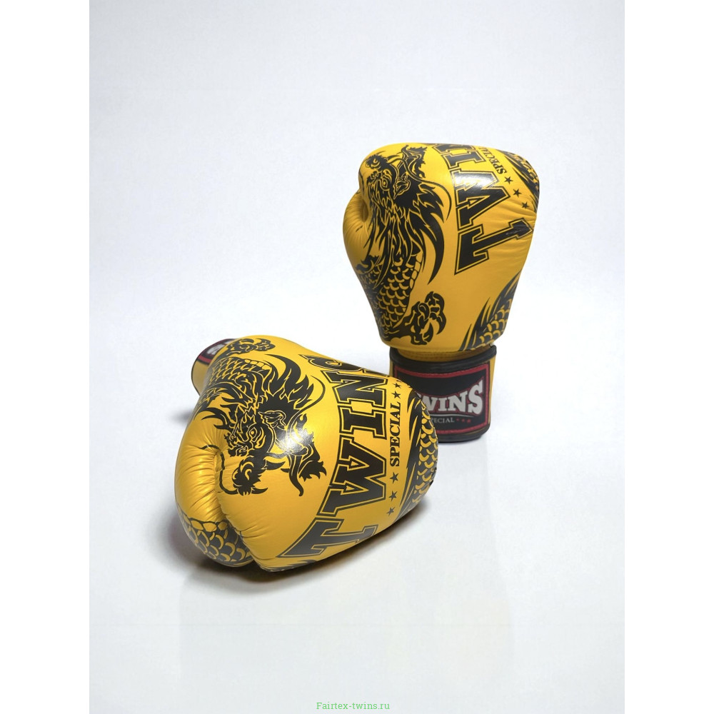 Боксерские перчатки Twins Special FBGVL3-49 yellow black 14 oz