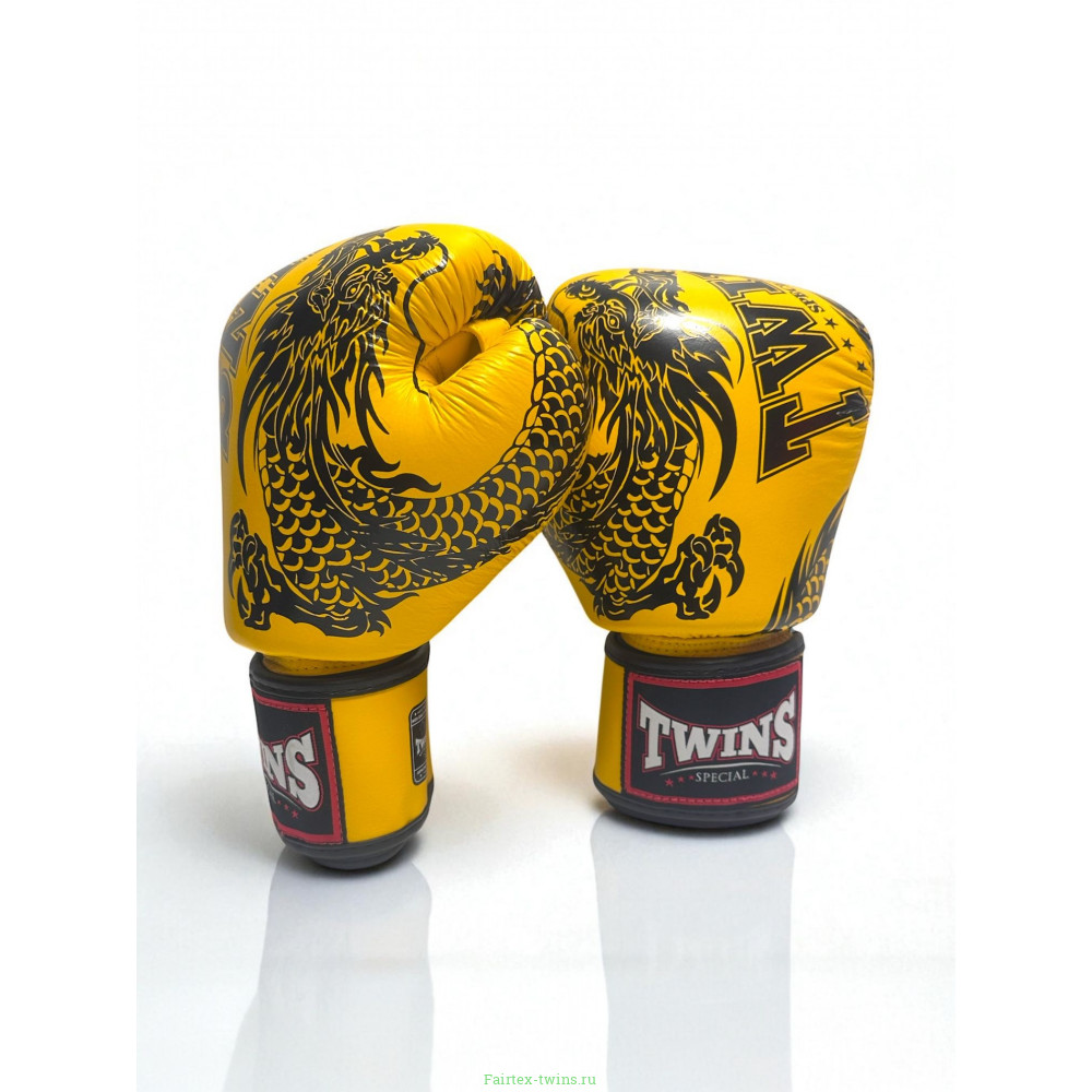 Боксерские перчатки Twins Special FBGVL3-49 yellow black 16 oz