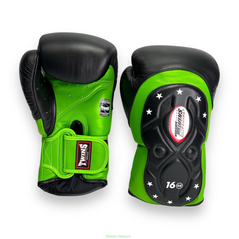 Боксерские перчатки Twins Special BGVL6 MK green black 14 oz