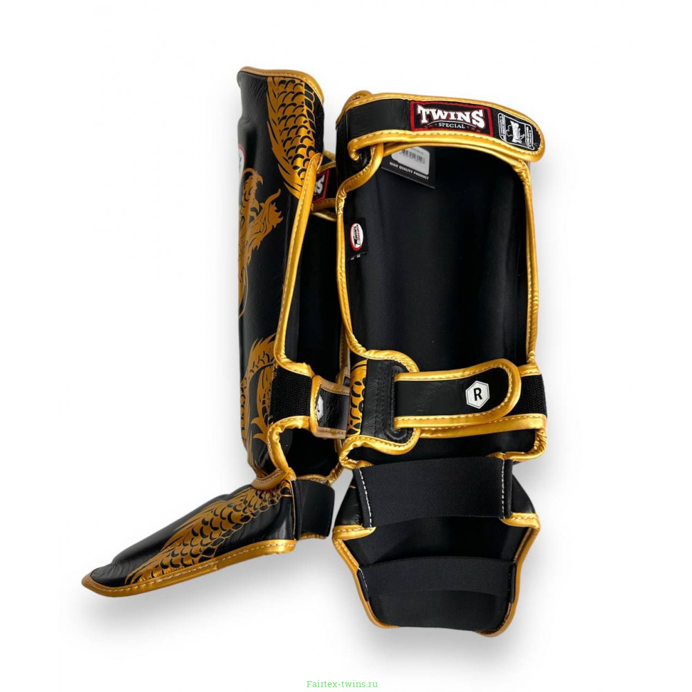 Защита голени Twins Special FSGL10-49 black gold - L