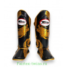 Защита голени Twins Special FSGL10-49 black gold - XL