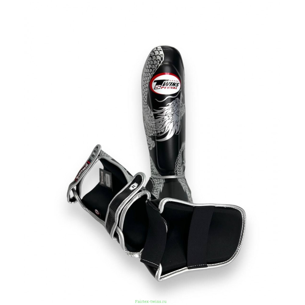 Защита голени Twins Special FSGL10-49 black silver - S