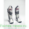 Защита голени Twins Special FSGL10-49 white black - XL