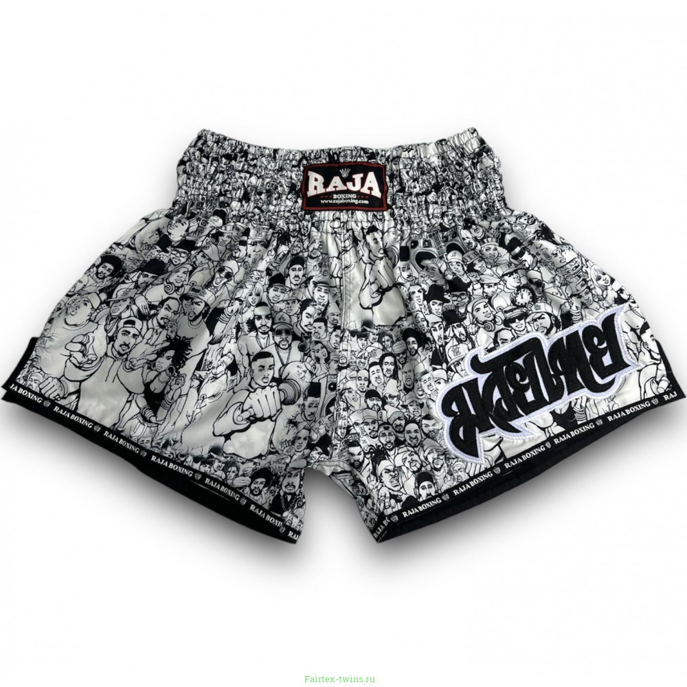Шорты для бокса Raja white black n1 S