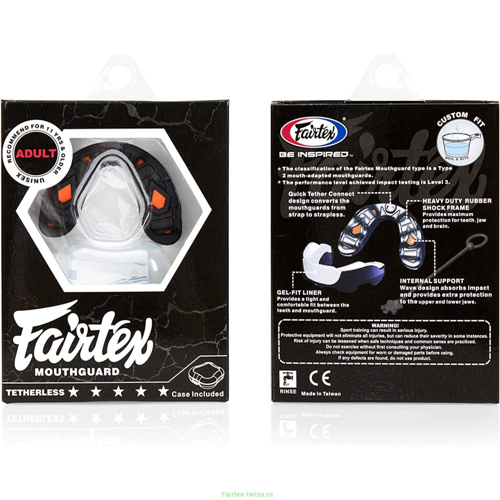 Капа для бокса Fairtex MG3 (черная) Adult