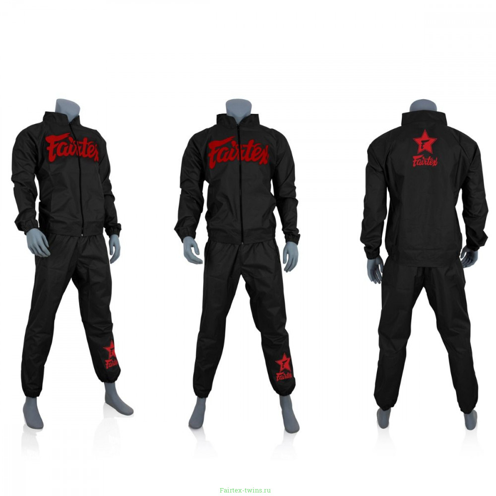 Костюм сауна Fairtex VS3 black red S