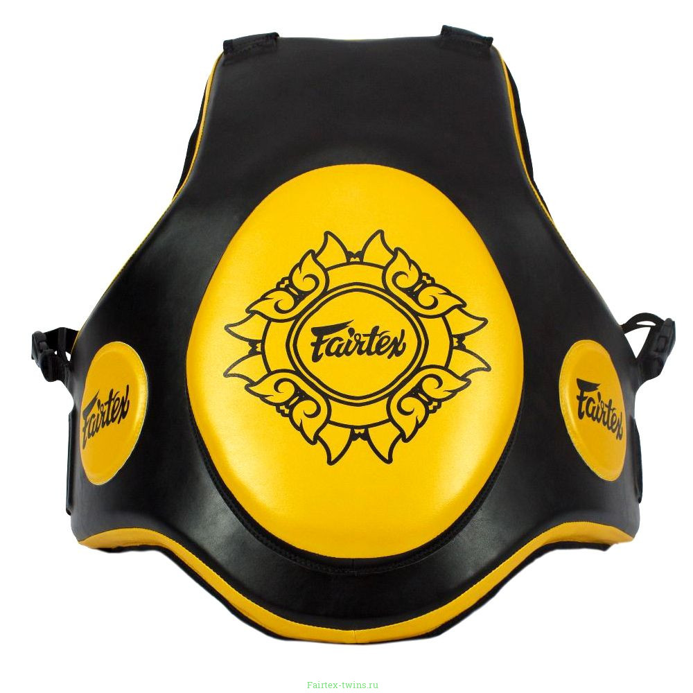 Защитный жилет тренера из Таиланда Fairtex TV2 black yellow