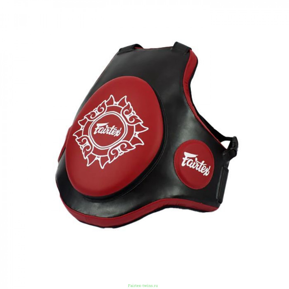 Защитный жилет тренера из Таиланда Fairtex TV2 red black