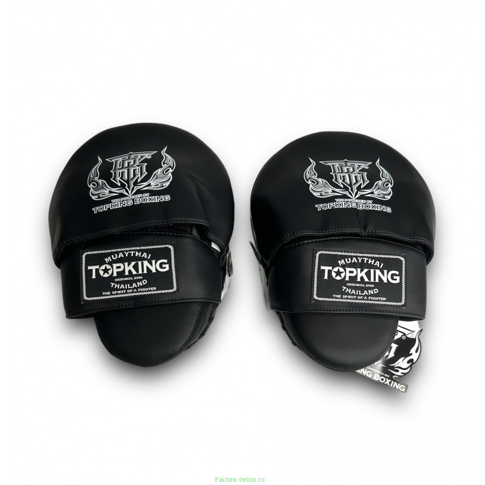 Средние боксёрские лапы Top King TKFMS white black