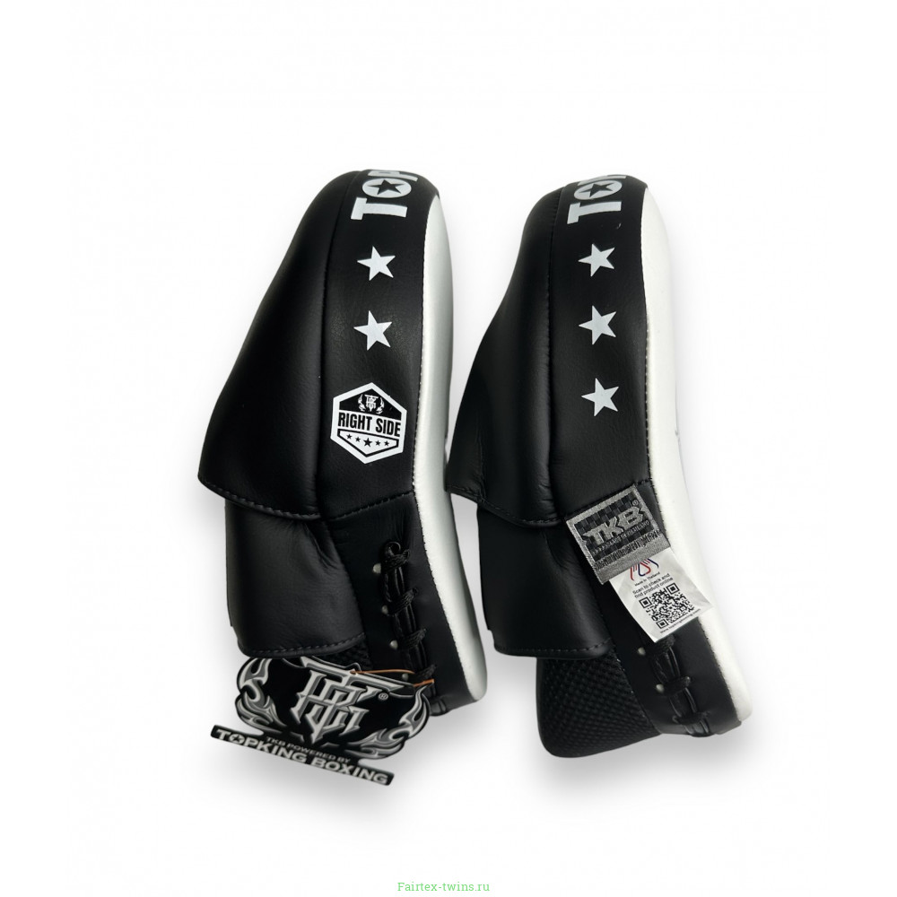 Средние боксёрские лапы Top King TKFMS white black