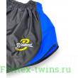 Шорты для бокса Blegend Powerhous black blue - 2XL