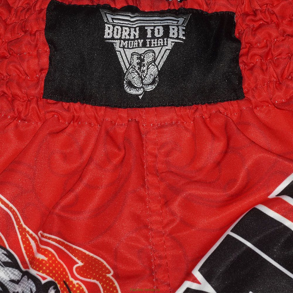 Шорты для бокса BORN TO BE TIGER WHITE-RED M