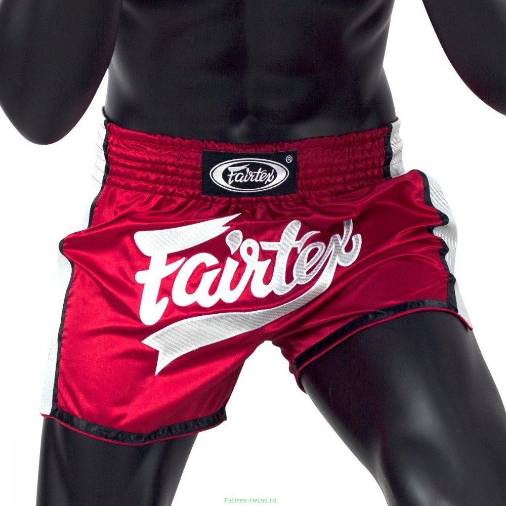 Шорты для бокса Fairtex BS1704 (красный-белый) 2XL