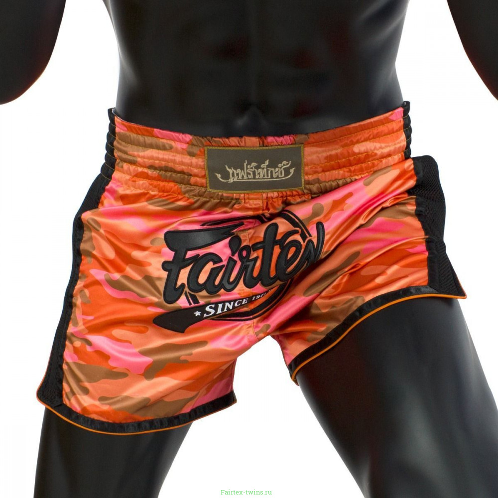 Шорты для бокса Fairtex BS1711 (камуфляж-оранжевый) S