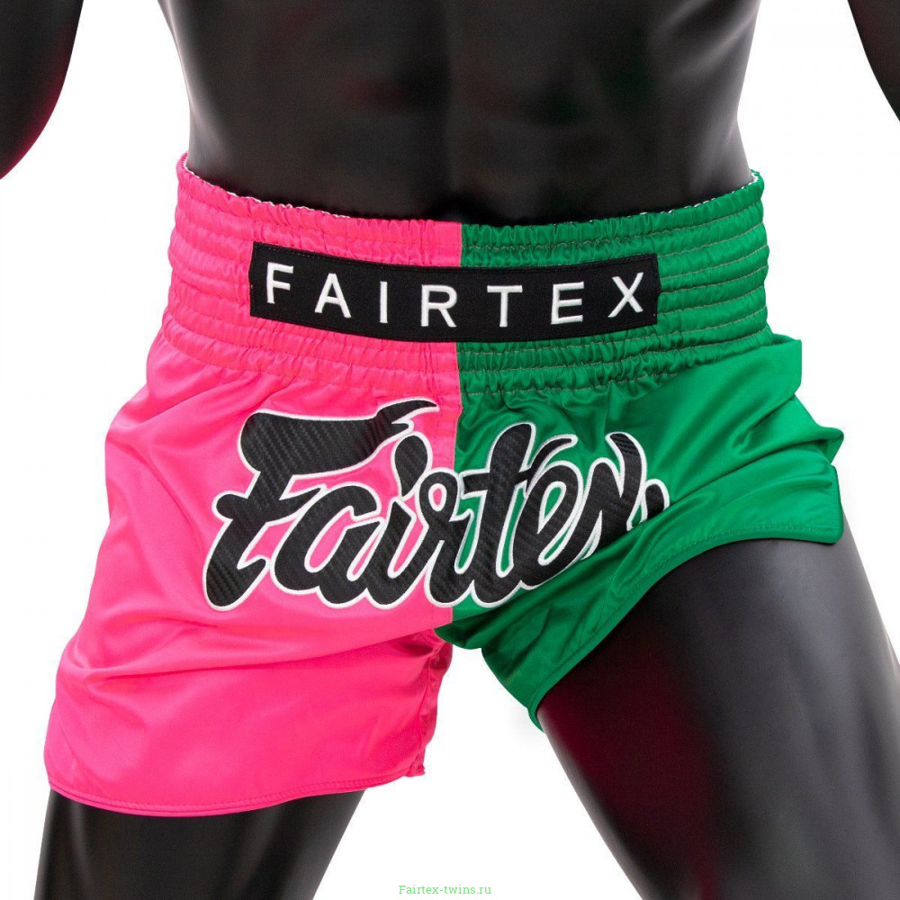 Шорты для бокса Fairtex BS1911 (розовый-зеленый) XL